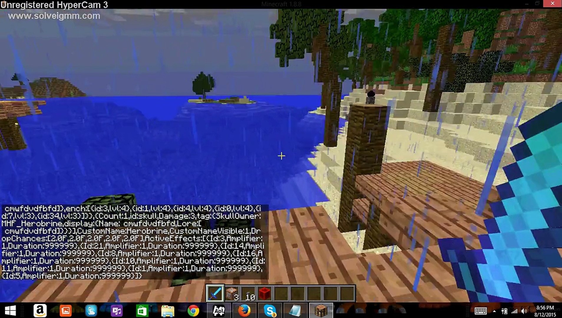 How To Spawn In Herobrine Through A Command Block Video Dailymotion