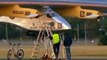 Solar-powered plane takes off for flight across