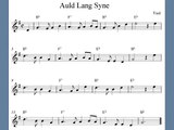 Auld Lang Syne - Alto saxophone sheet music notes