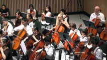 Combined VSO School string ensembles play 