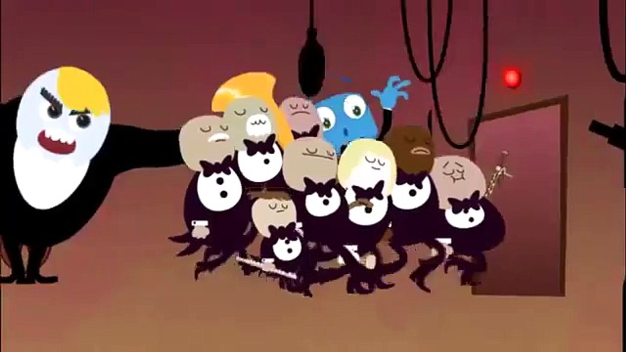 Cartoon comedy with violin
