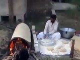 Arabic Ancient Way Of Baking Bread - Making Of Arabic Bread