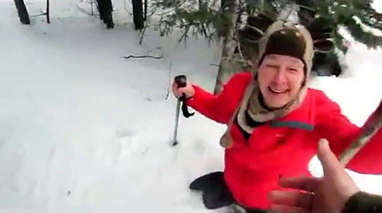 deep snow snowshoeing