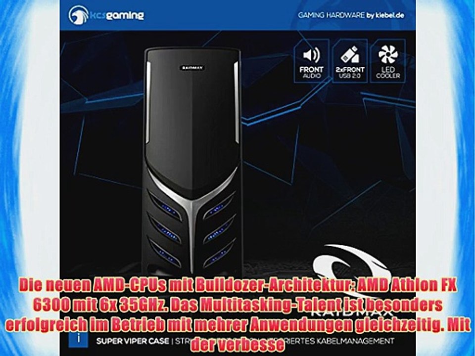KCSgaming [184110] Gamer-PC AMD FX6300 6x3.5GHz 8GB DDR3 ASUS 1TB nVidia GTX750Ti 2GB DDR5