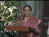 Hon'ble Speaker Smt. Meira Kumar welcomes H.E. Mr. Barack H. Obama, President of USA