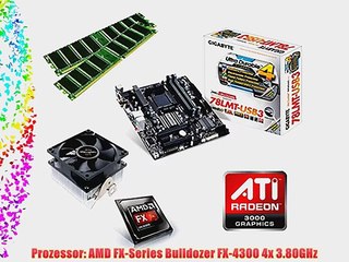 One PC Aufr?st-PC | AMD FX-Series Bulldozer FX-4300 4x 3.80GHz | montiertes Aufr?stset | Mainboard: