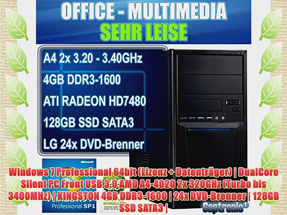 Captronic? (A4-4020-128GB SSD-4GB-HD7480D-Win7Pro) Windows 7 Professional 64bit | DualCore