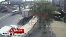 LiveLeak - Dump truck with raised bed hits and collapses overpass bridge-copypasteads.com