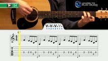 Ex054~R How to Play Guitar - Guitar Lessons for Beginners ~ Rhythm Part