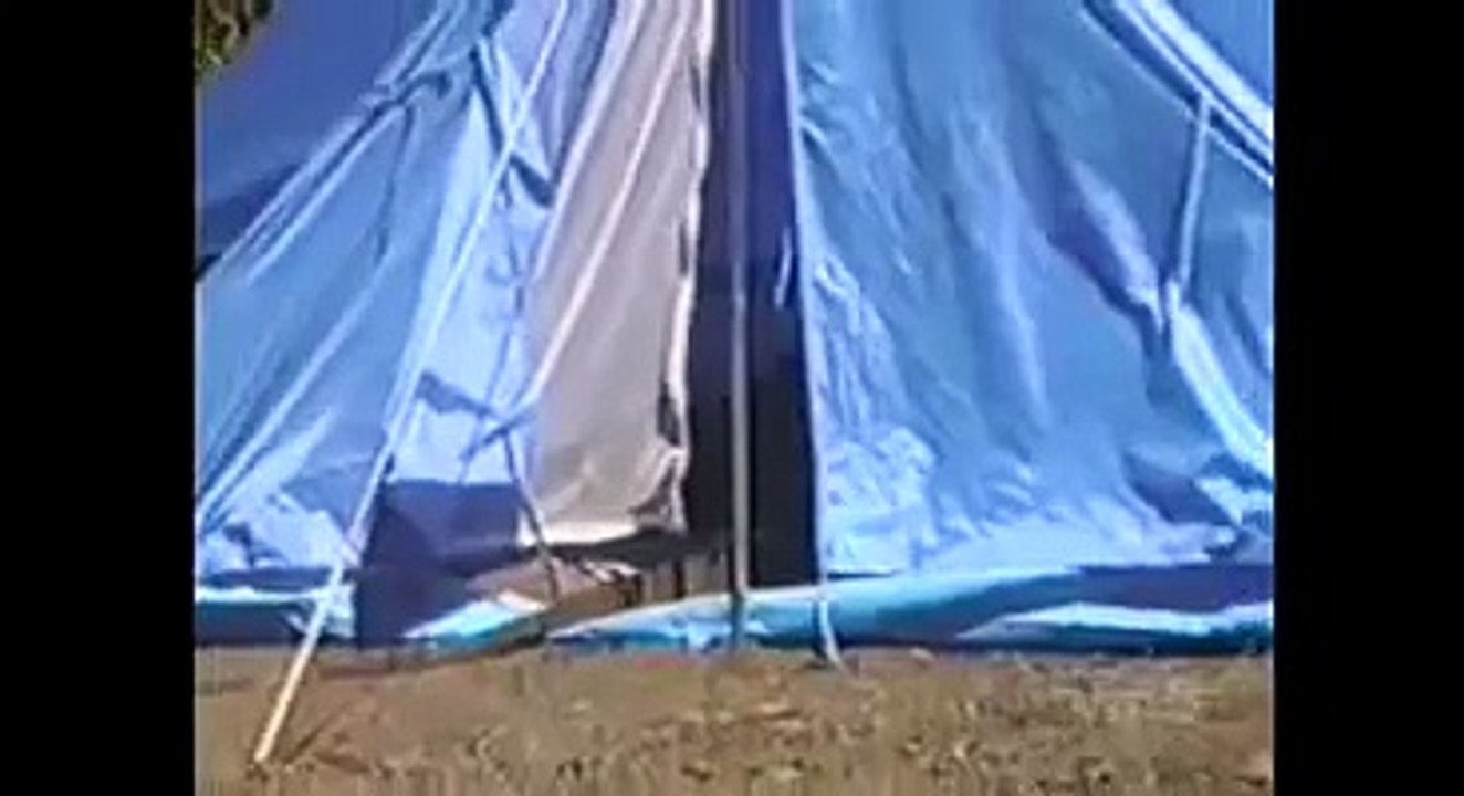 Goanna in a Tent Prank