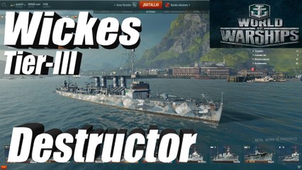 World of Warships Destroyer Wickes Tier-III