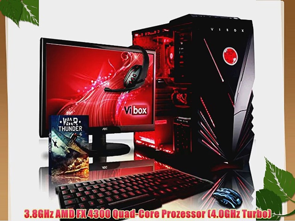 VIBOX Centre Paket 4XSW - 4.0GHz AMD Quad-Core Gamer Gaming PC Multimedia Desktop PC Computer
