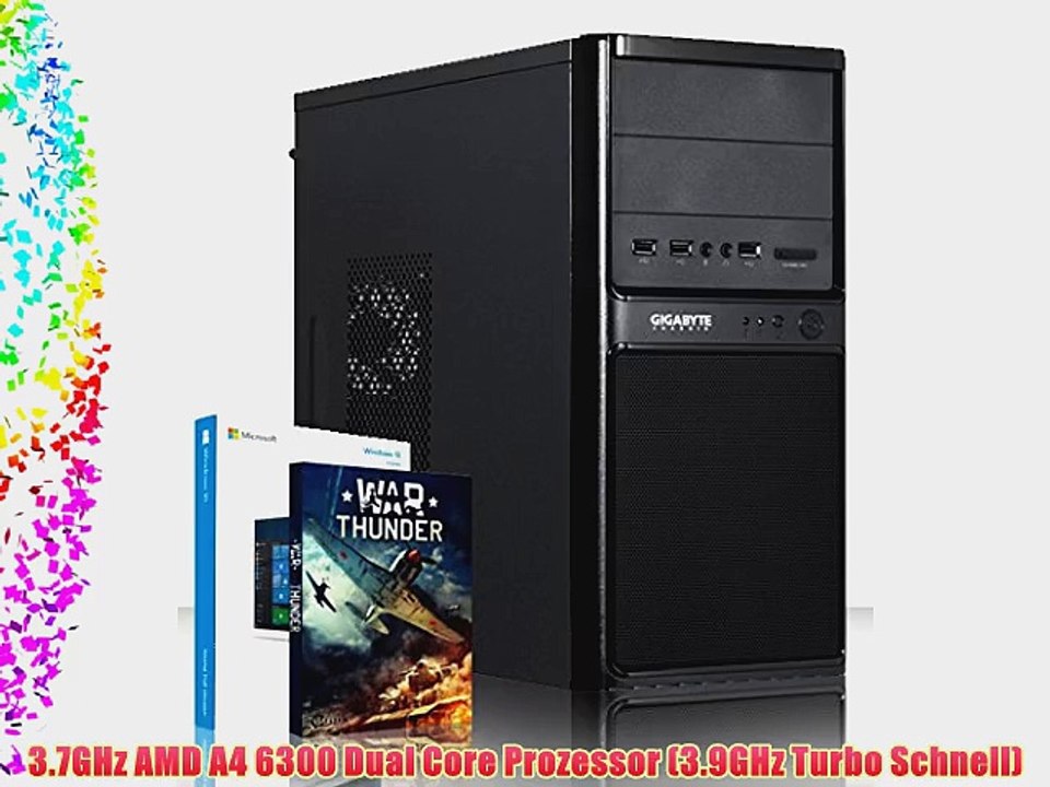 VIBOX Essentials 15 - 3.7GHz AMD Dual Core Desktop Gamer Gaming PC Computer mit WarThunder