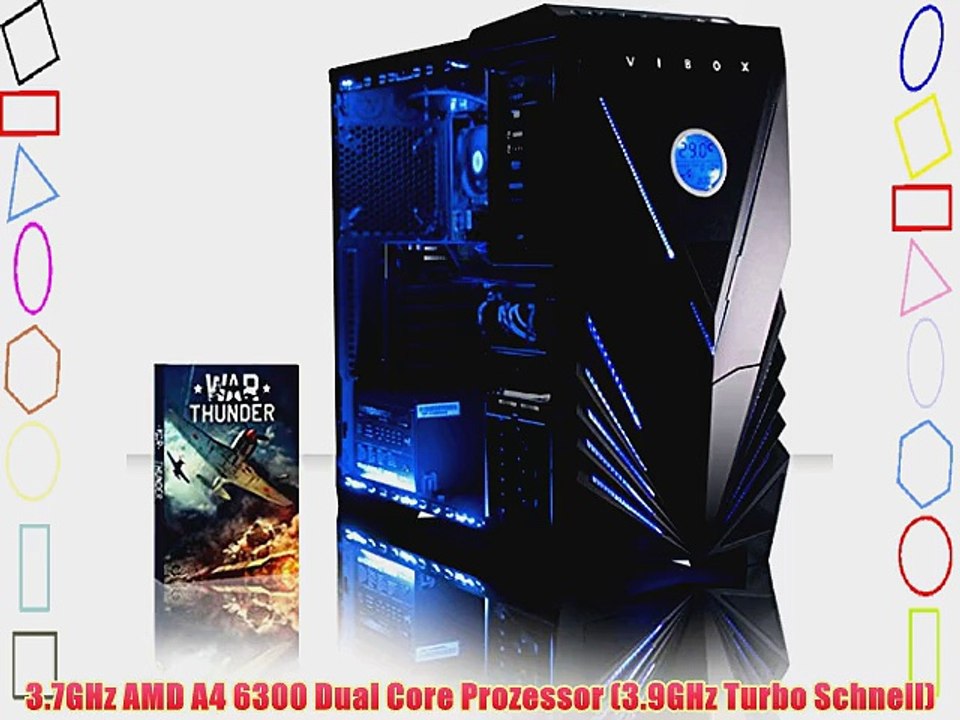 VIBOX Essentials 27 - 3.7GHz AMD Dual Core Desktop Gamer Gaming PC Computer mit WarThunder
