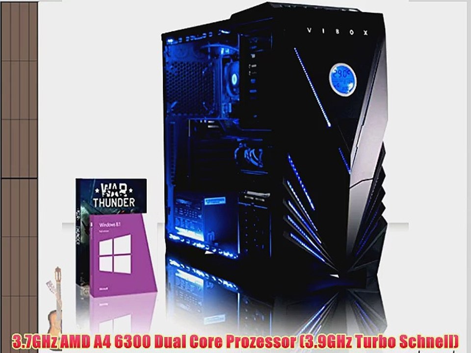 VIBOX Essentials 31 - 3.7GHz AMD Dual Core Windows 10 Desktop Gamer Gaming PC Computer mit