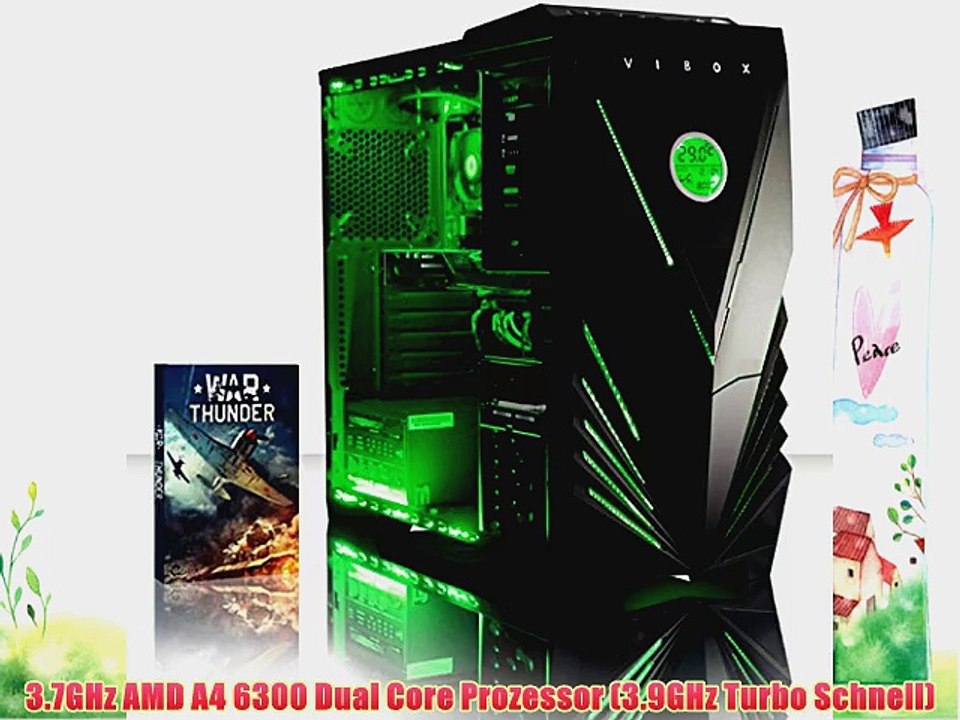 VIBOX Essentials 43 - 3.7GHz AMD Dual Core Desktop Gamer Gaming PC Computer mit WarThunder