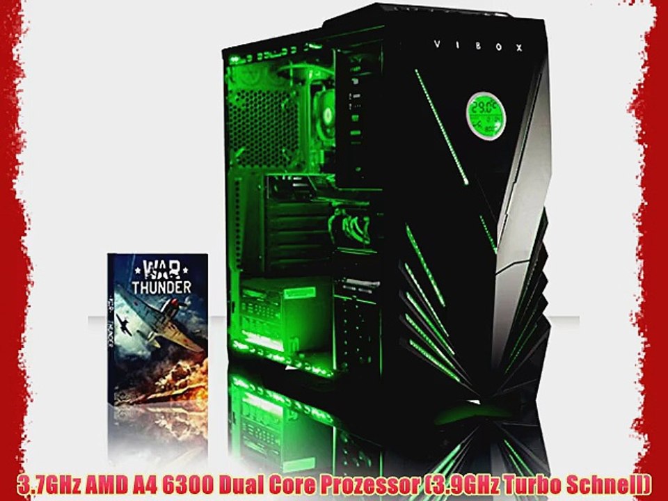 VIBOX Essentials 45 - 3.7GHz AMD Dual Core Desktop Gamer Gaming PC Computer mit WarThunder