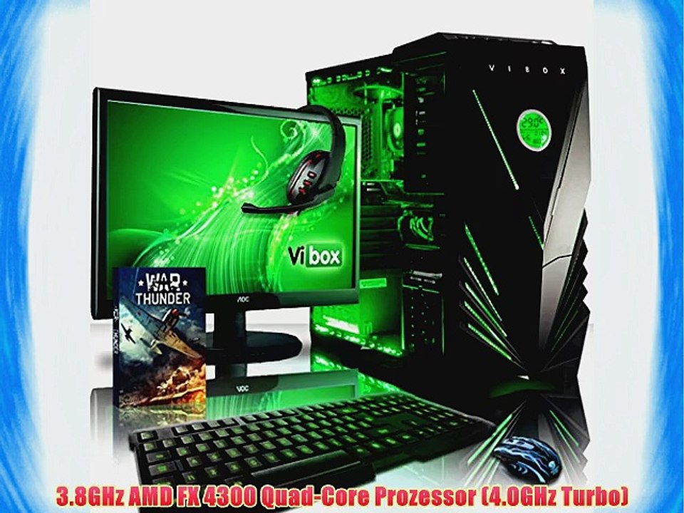 VIBOX Centre Paket 4S - 4.0GHz AMD Quad-Core Gamer Gaming PC Multimedia Desktop PC Computer