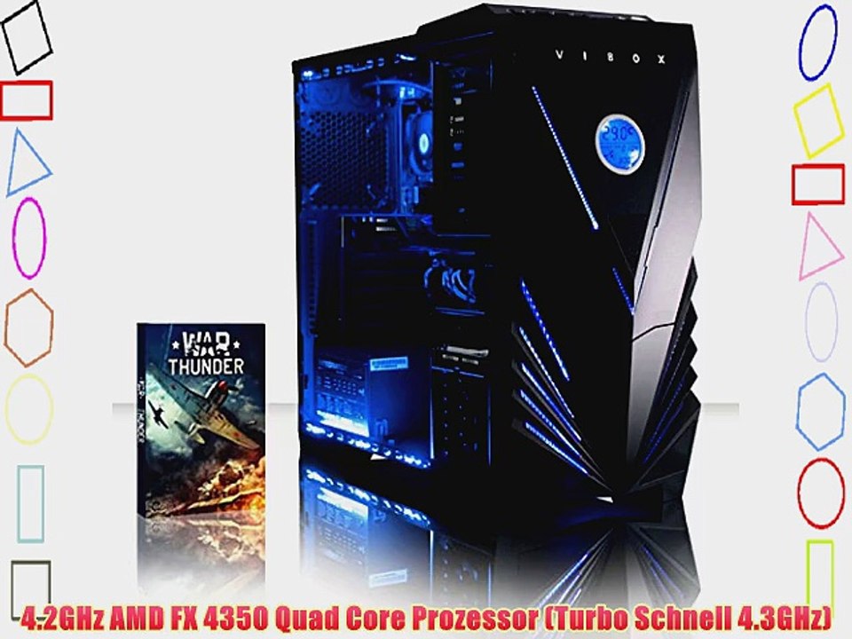 VIBOX Fusion 11 - 4.2GHz AMD Quad Core Familie Multimedia Desktop Gamer Gaming PC Computer