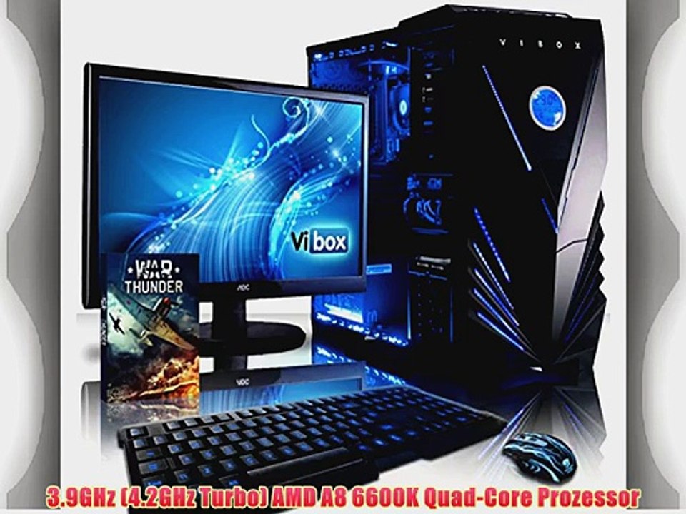 VIBOX Standard Paket 3LW - B?ro Familie Gamer Gaming PC Multimedia Desktop PC Computer mit