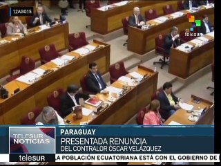 Contralor General de Paraguay presenta su renuncia