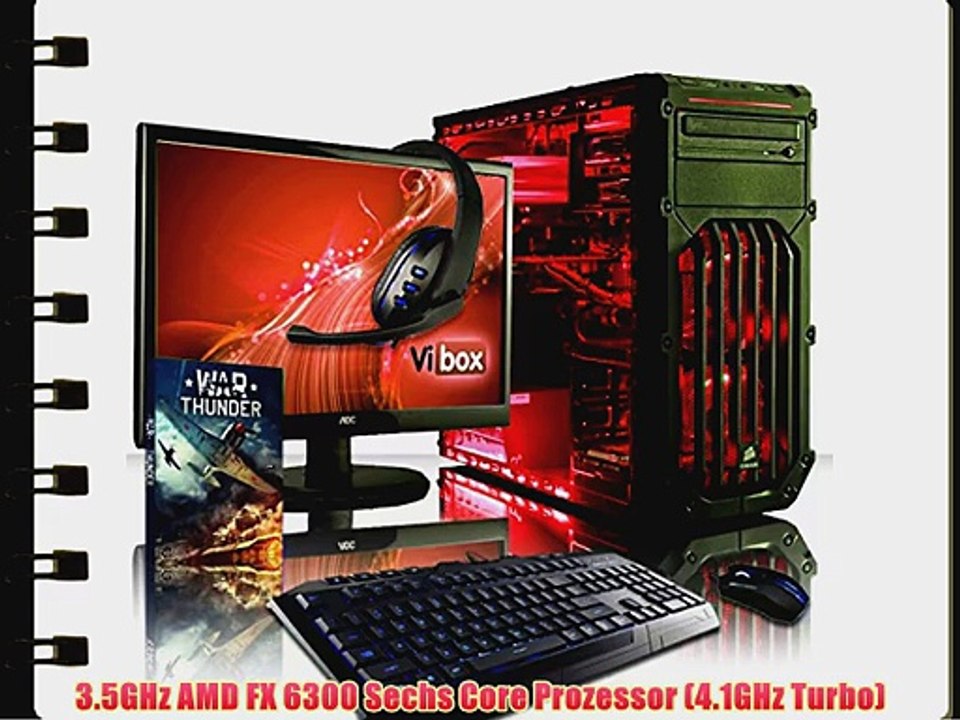 VIBOX Warrior Paket 4LW - Schnell 4.1GHz 6-Core Hohe Spezifikation Desktop Gamer Gaming PC