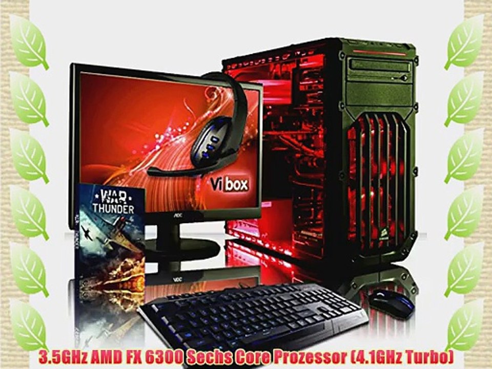 VIBOX Warrior Paket 4XS - Schnell 4.1GHz 6-Core Hohe Spezifikation Desktop Gamer Gaming PC