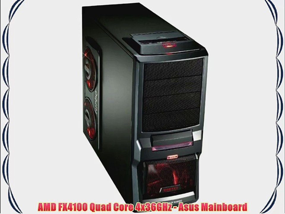 GAMER PC AMD FX4100 Quad Core 4x36GHz - Asus Mainboard - 500GB HDD - 8GB DDR3 (1333 MHz) -