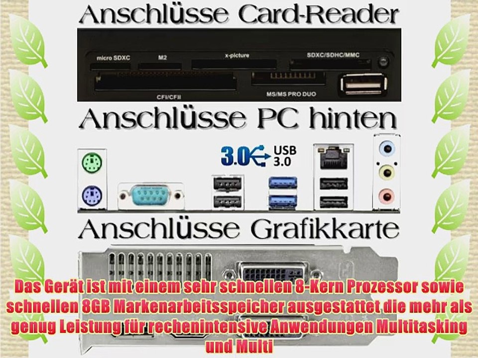 Gaming-PC Computer Bulldozer Octa-Core AMD FX-8320 8x4.0GHz Turbo GeForce GTX960 2GB DDR5 1.5TB