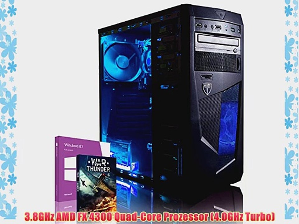 VIBOX Theta 13 - 4.0GHz AMD Quad Core Desktop Gamer Gaming PC Computer mit WarThunder Spiel