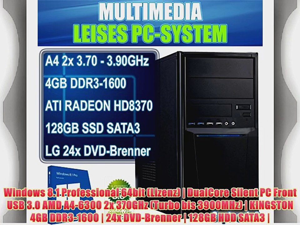 Captronic? (A4-6300-128GB SSD-4GB-HD8370D-Win8.1Pro) Windows 8.1 Professional 64bit | DualCore