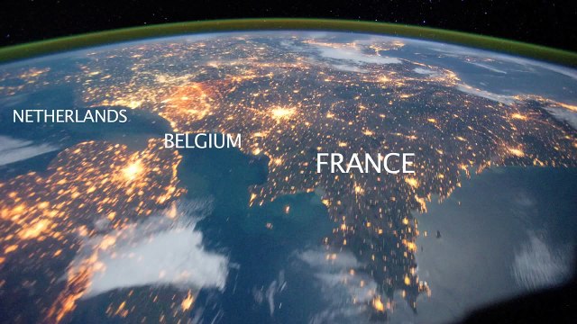 Страны и континенты вид из Космоса