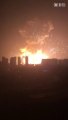 Tianjin explosion impressive live footage by night!