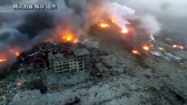 Explosions en Chine : l'ampleur des dégâts vue par un drone