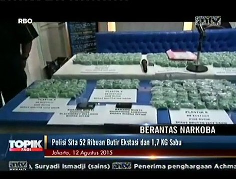 Polisi Temukan 52.300 Butir Ekstasi di Kemasan Snack