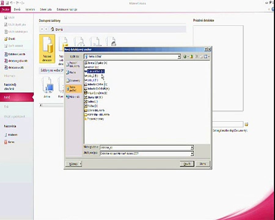How to simple connect SQL server in MS Access 2010 - CZECH