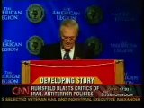 Rumsfeld says war critics are Nazi appeasers