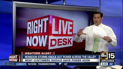 Power lines down after storm in Chandler