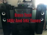 Folder Horn Prototype Speakers, High Speed Excursion Test, Bass Tones 14Hz and 5Hz