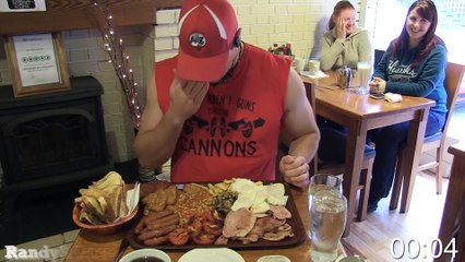 World's LARGEST Breakfast Challenge Defeated TWICE!!  Randy Santel