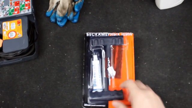 Быстрый ремонт бескамерных шин жгутом без снятия колеса.
