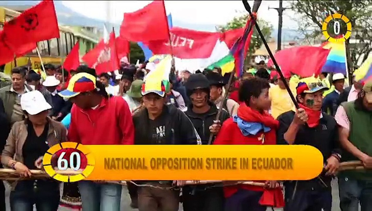 In 60 Seconds: National opposition strike in Ecuador