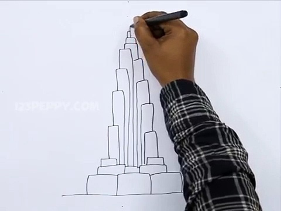 How to Draw a Burj Khalifa