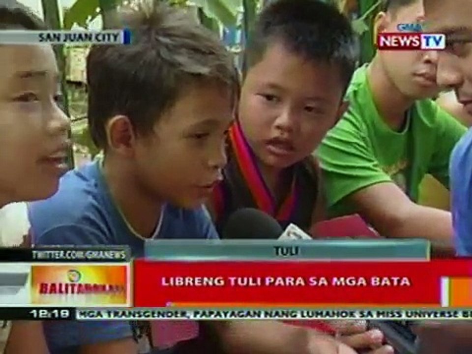 BT: Libreng tuli para sa mga bata sa San Juan City