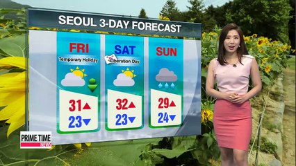 Sudden showers in the inland regions, hot in the afternoon