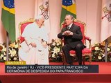 Vice-presidente Michel Temer participa de cerimônia de despedida do Papa Francisco