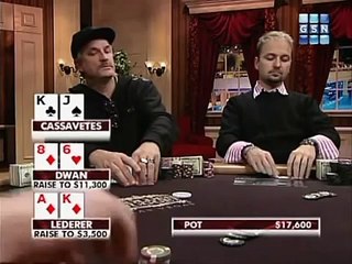 Tom "durrrr" dwan strikes again - 86o vs AKs (Howard Lederer)