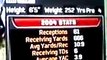 EA Sports NFL Madden 2006 Jeremy Shockey receiving yards 666 2004 stats