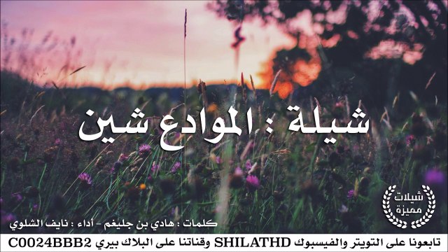 شيلة : الموادع شين - أداء : نايف الشلوي | أصلي + مسرع | #شيلات #صوتيات