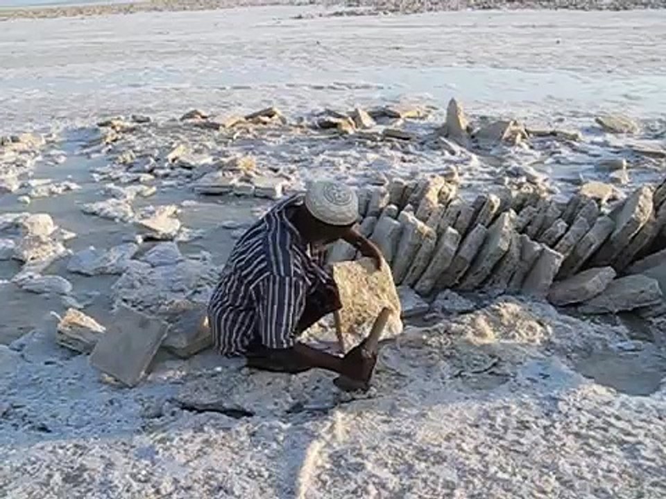 Salt mining in Danakil